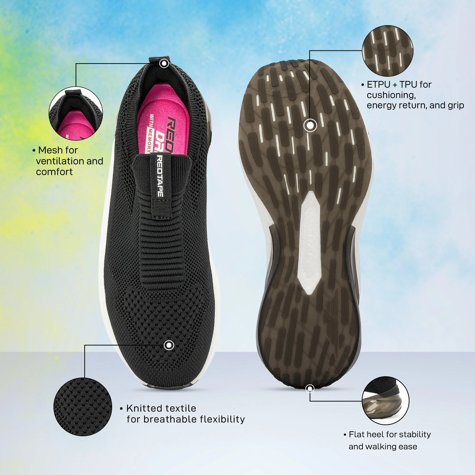 ETPU Women's Walking Slip-On Shoes for Extra Comfort - Image 5