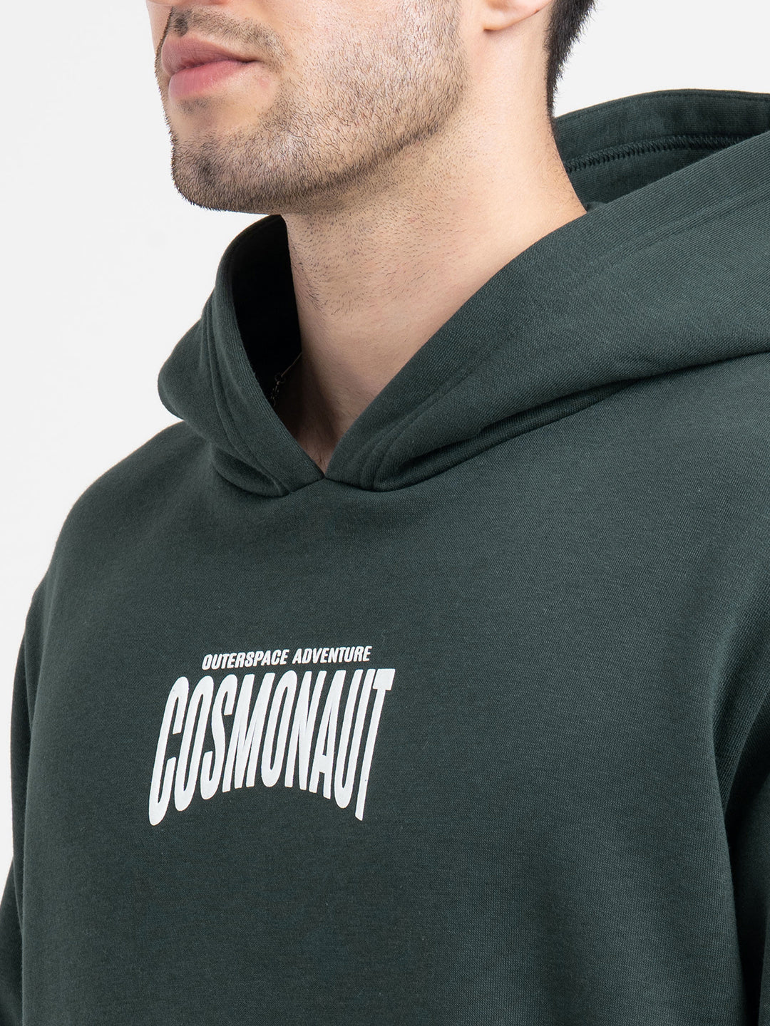 Forest Green Graphic Hoodie for Men | Warmth Meets Everyday Style - Image 6