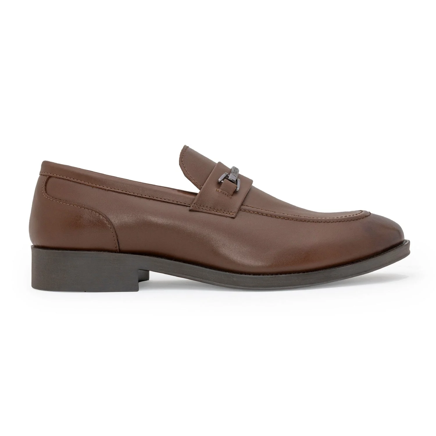 formal loafers for men real leather shoes with low cut pattern - Image 2