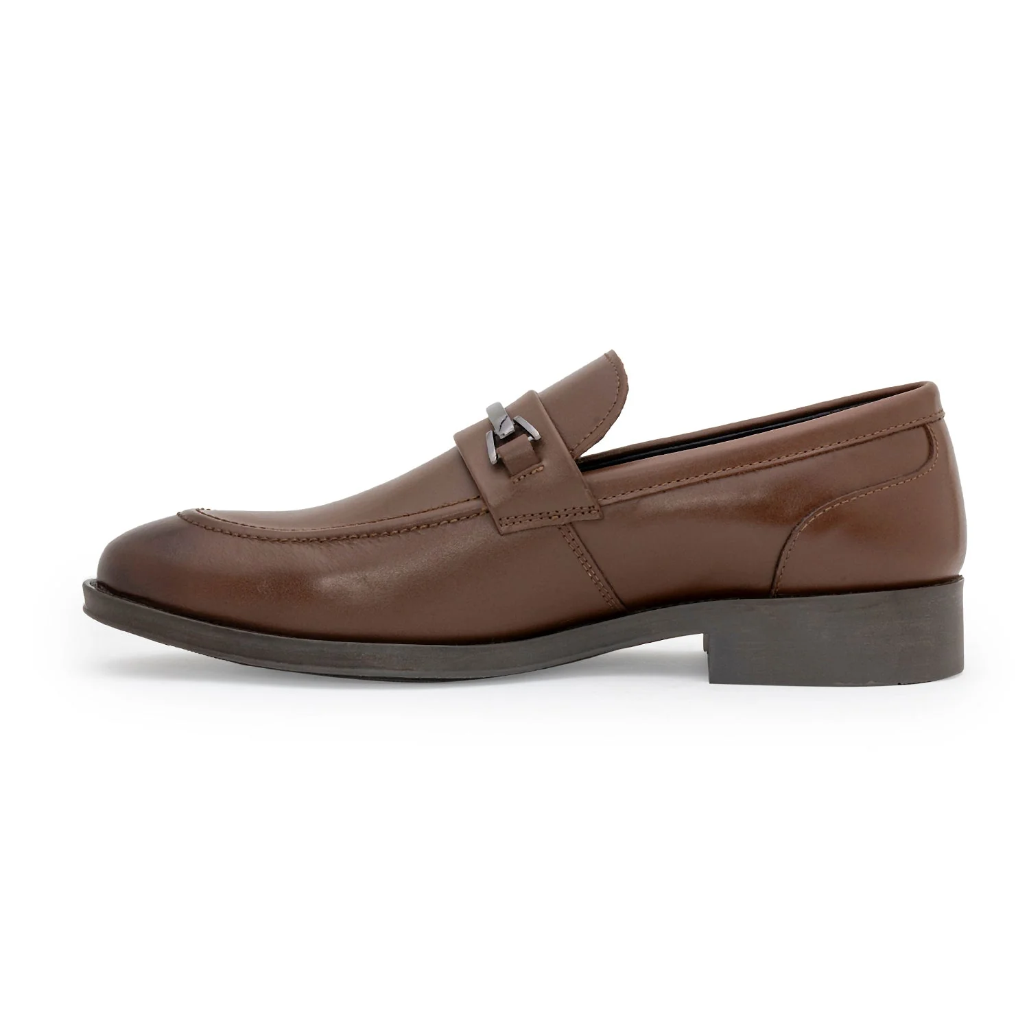 formal loafers for men real leather shoes with low cut pattern - Image 3