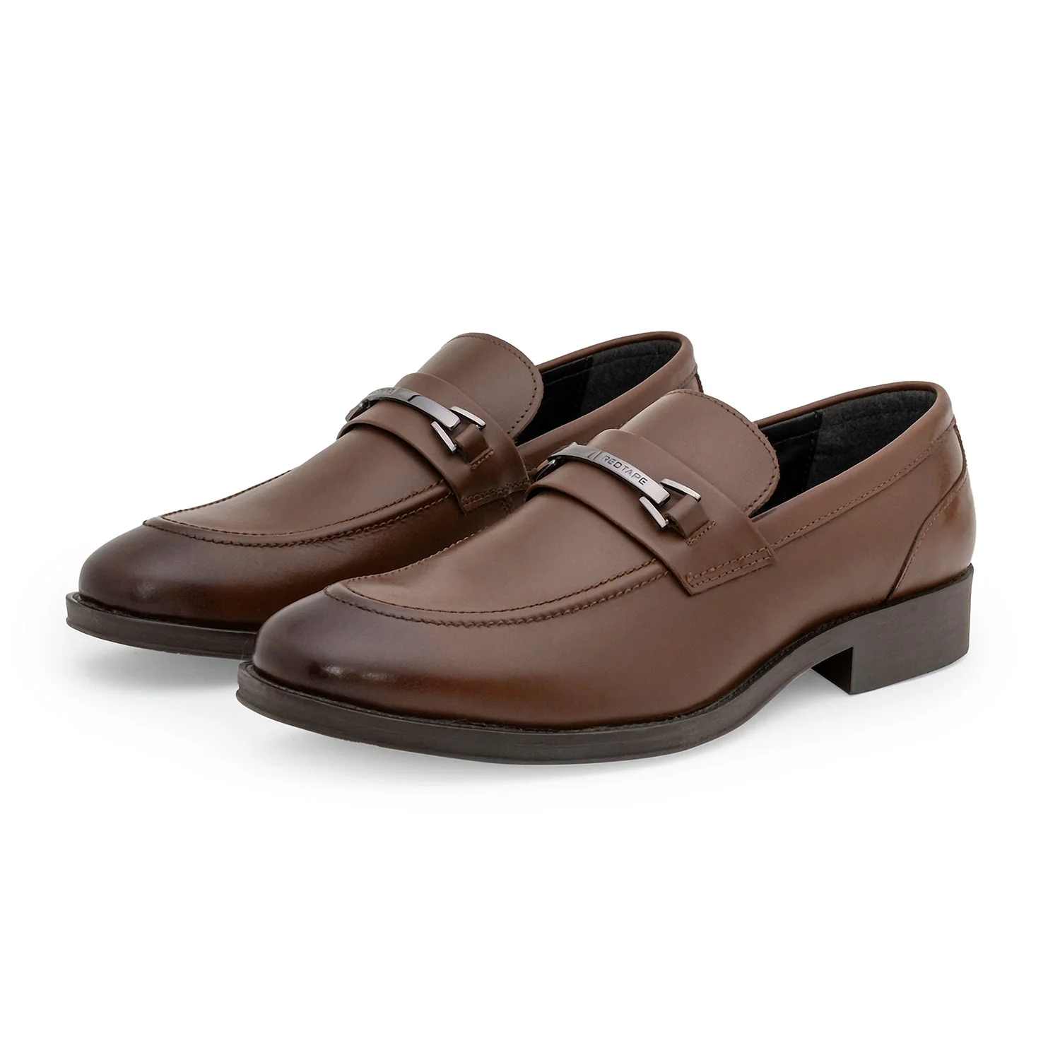 formal loafers for men real leather shoes with low cut pattern - Image 4