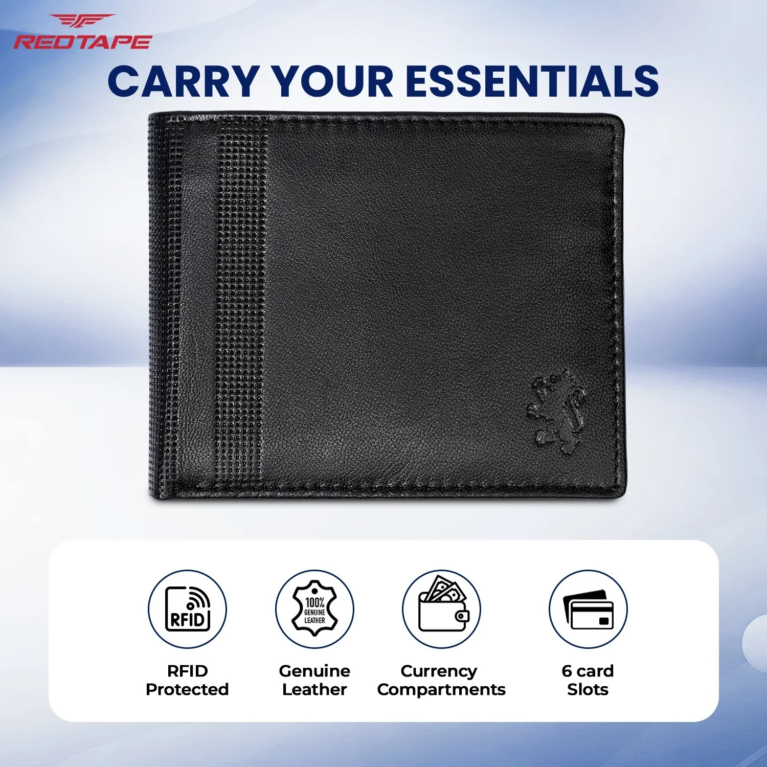Black Genuine Leather RFID Wallet for Men - Image 4