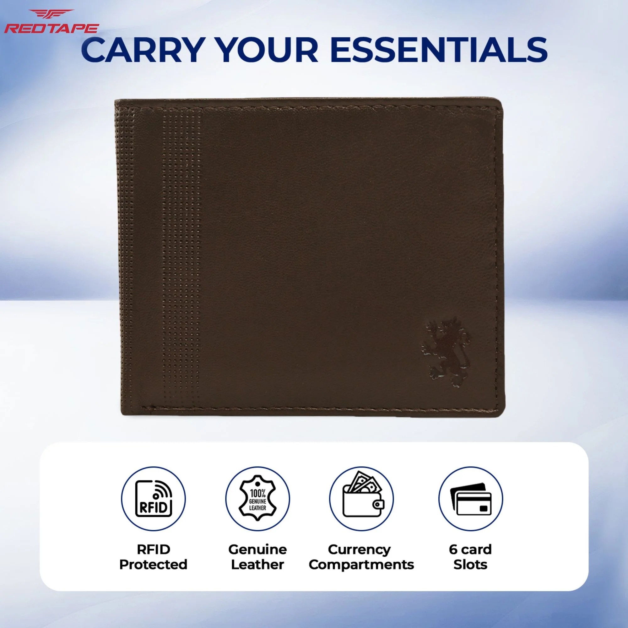 Brown Genuine Leather RFID Wallet for Men - Image 4