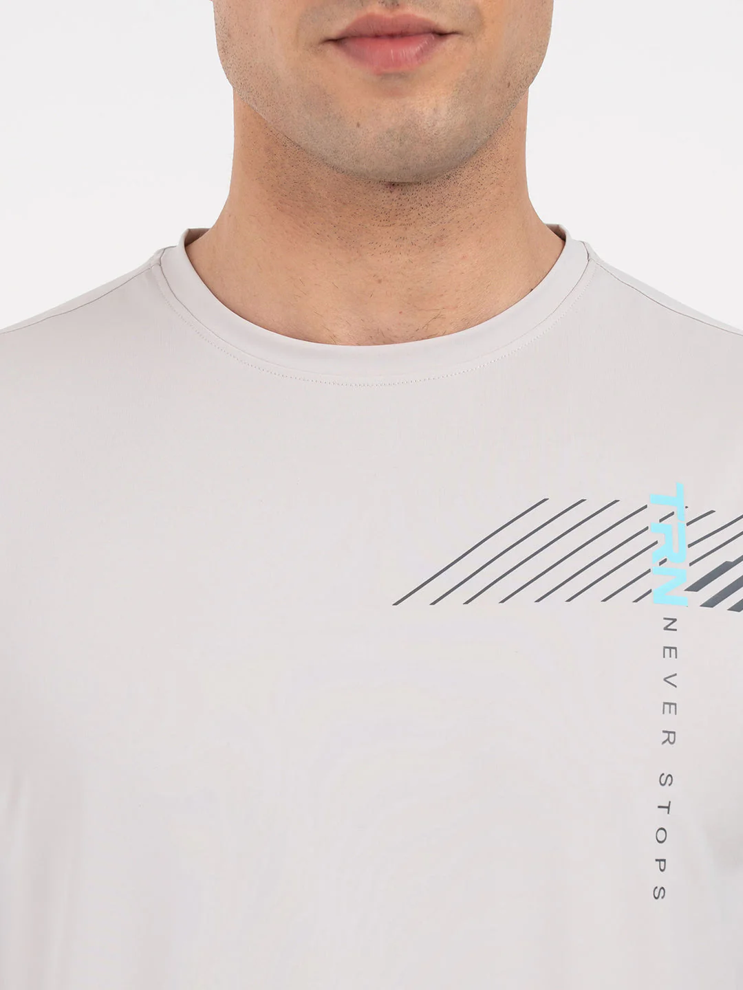 Graphic Light Grey Tshirt for Men | Daily Activewear - Image 4