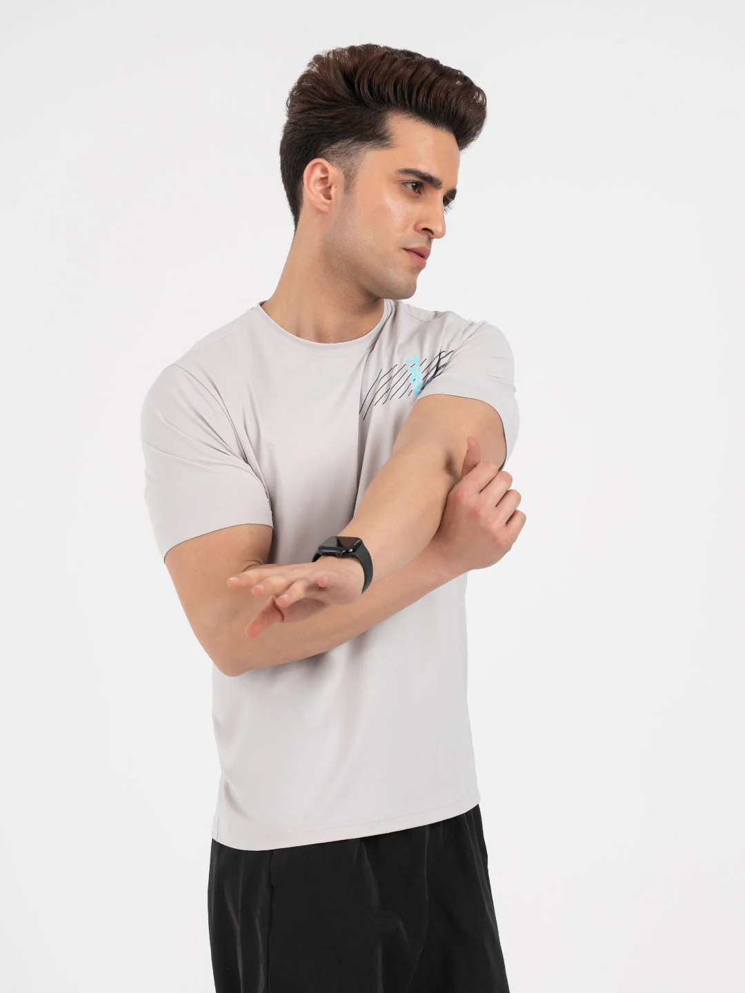 Graphic Light Grey Tshirt for Men | Daily Activewear - Image 6