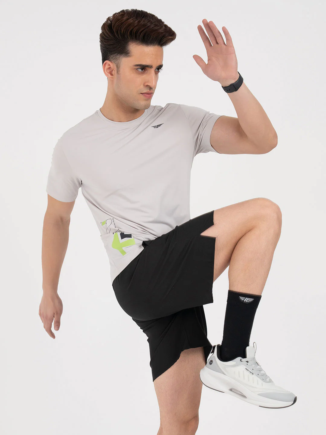 Graphic Light Grey Tshirt for Men | Daily Activewear - Image 2