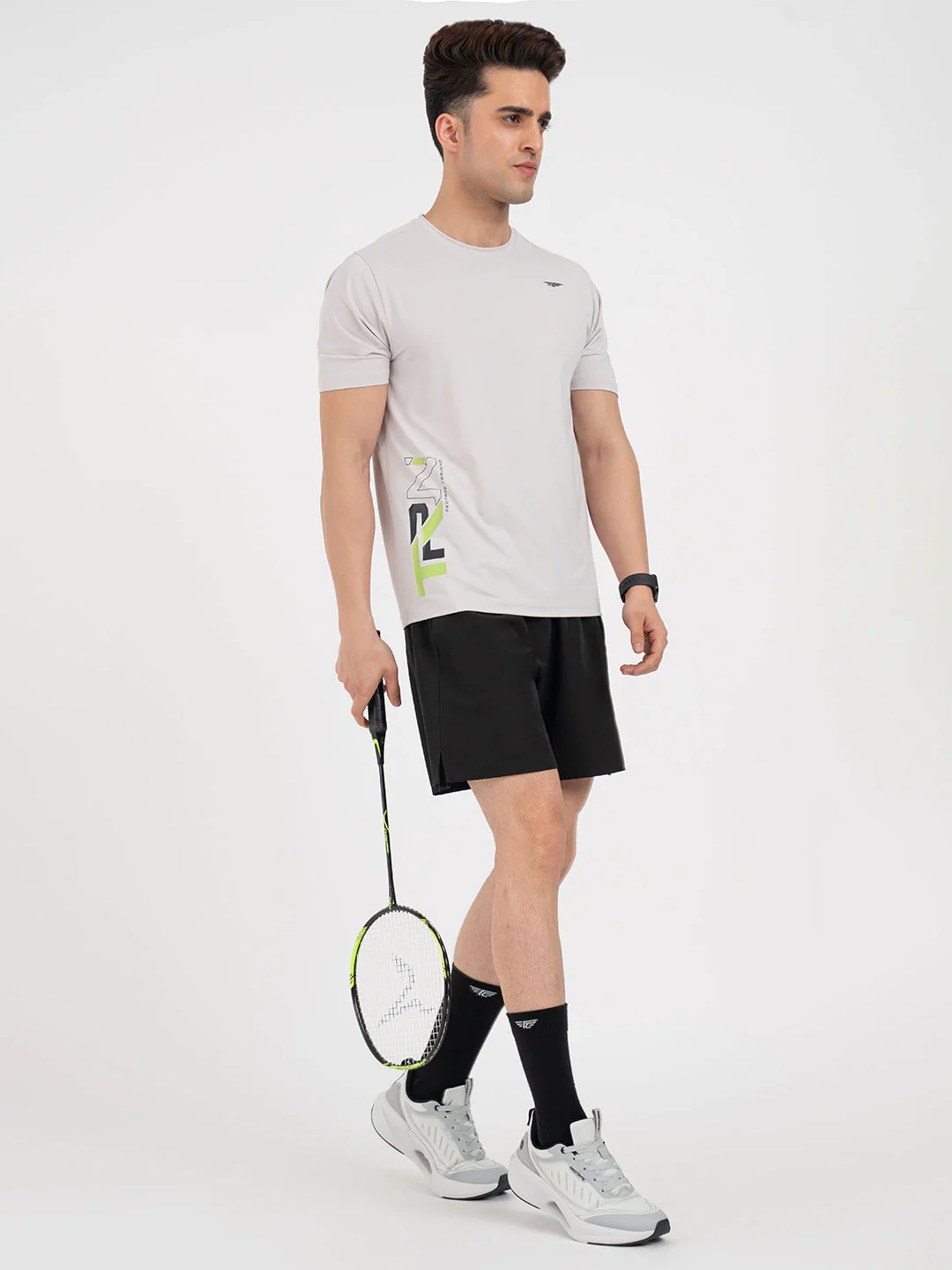 Graphic Light Grey Tshirt for Men | Daily Activewear - Image 5