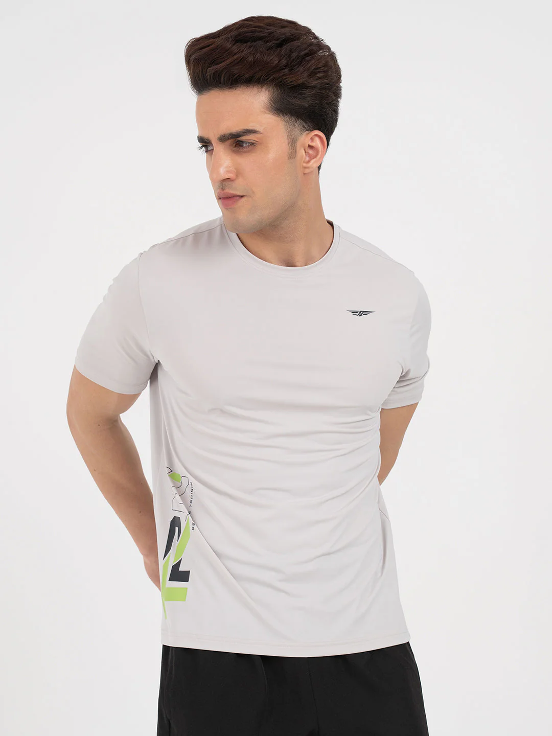 Graphic Light Grey Tshirt for Men | Daily Activewear - Image 7