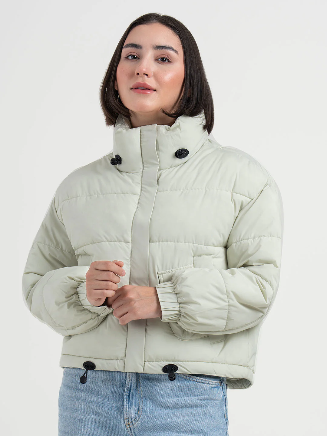 Green Bomber Jacket for Women | Stylish Winter Essential - Image 6