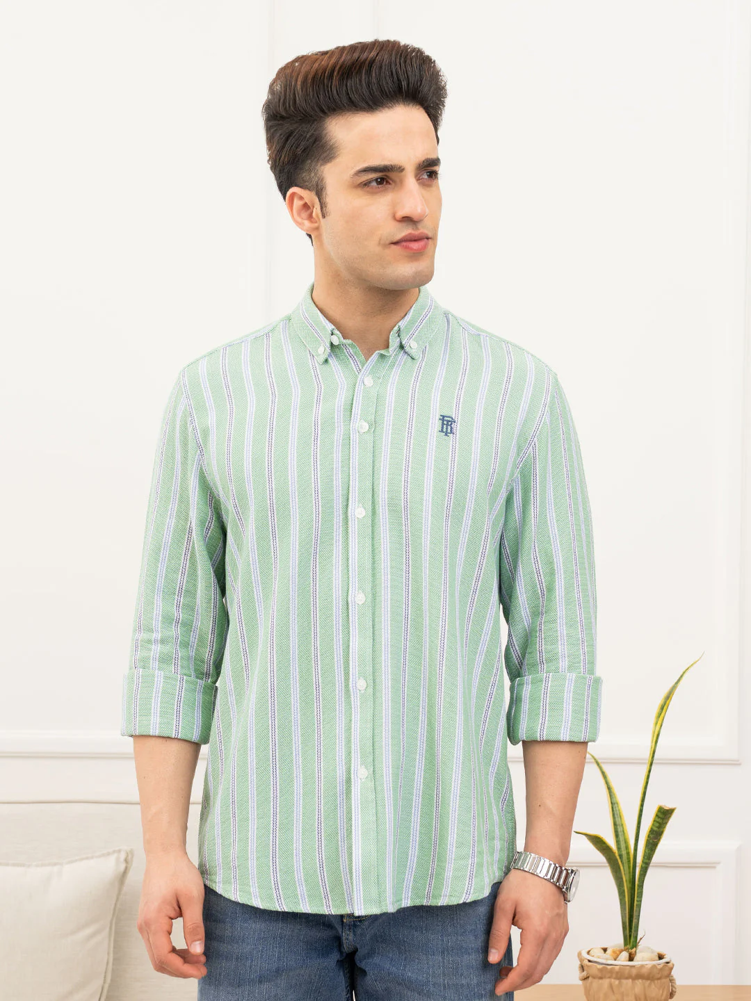 Green Shirt Men - Image 2