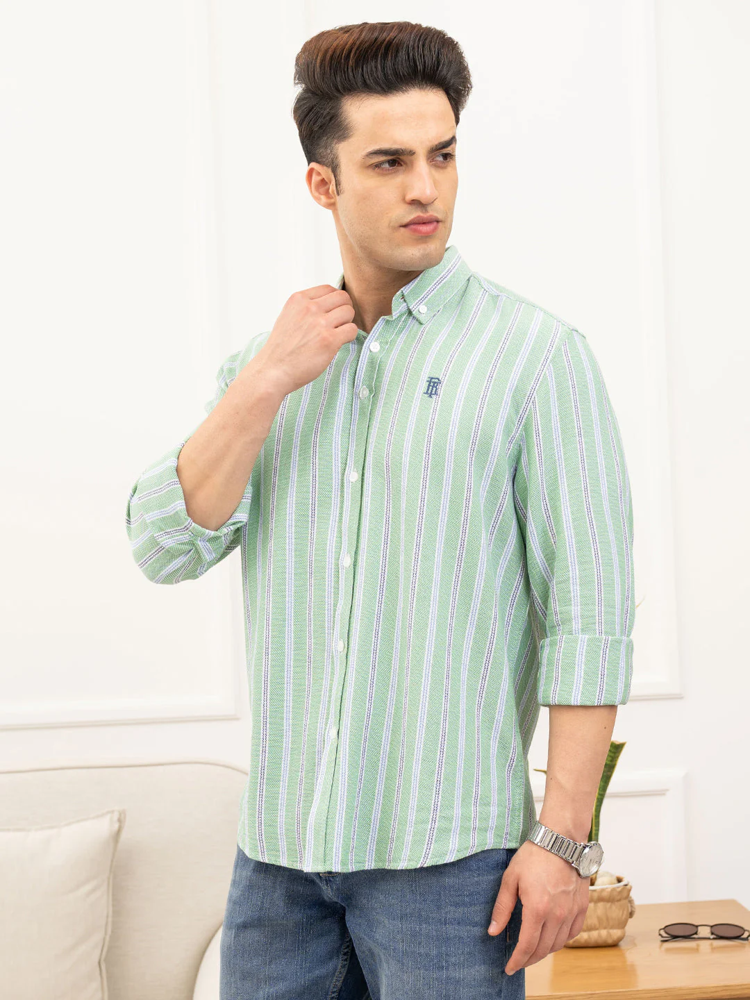 Green Shirt Men - Image 3