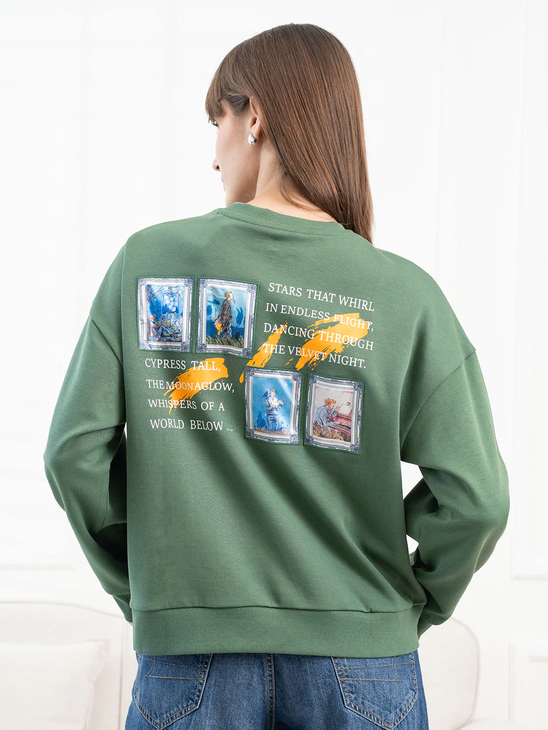Green Sweatshirt for Women - Image 4