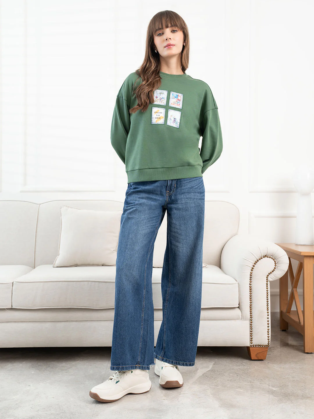 Green Sweatshirt for Women - Image 6