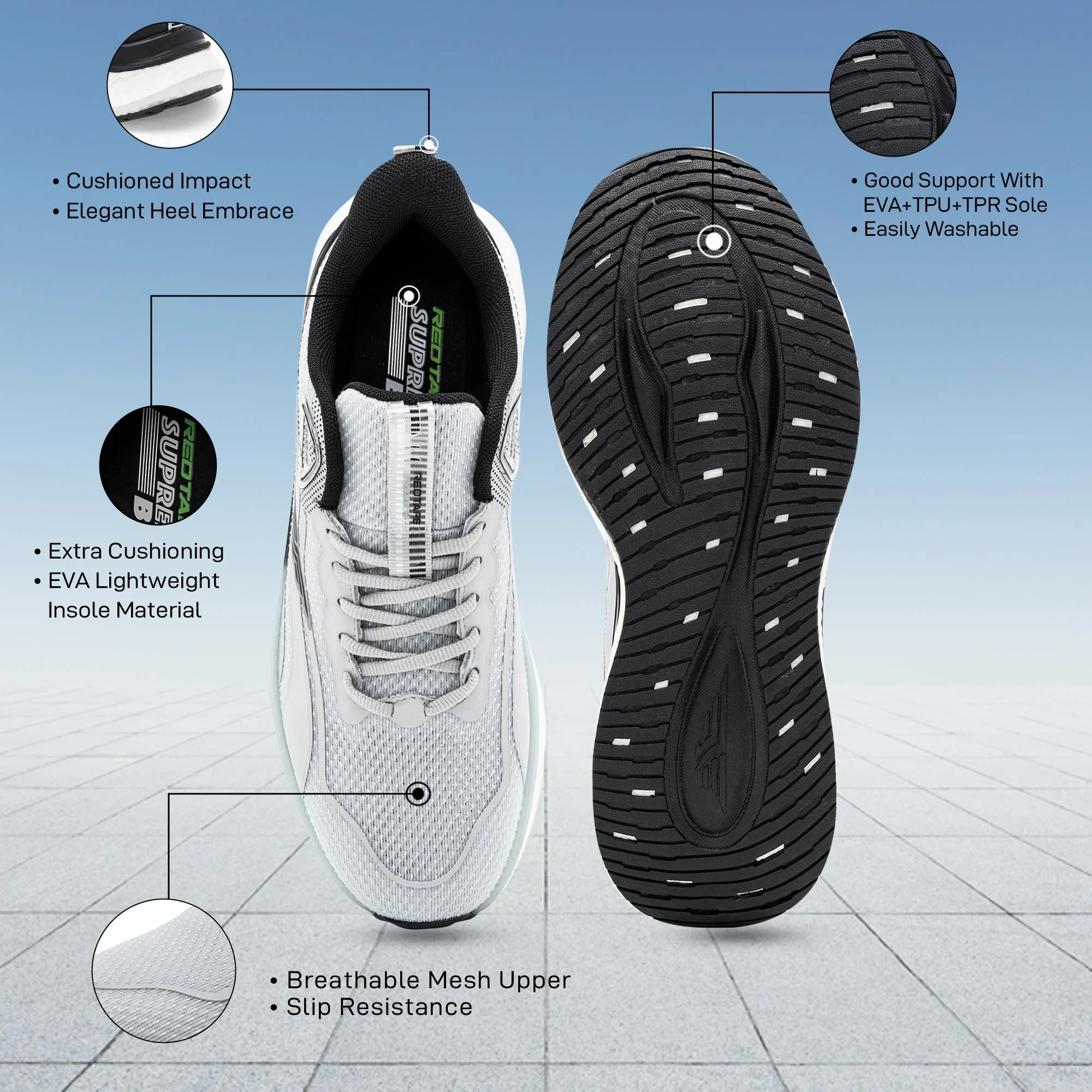 Grey Athleisure Shoes for Men - Image 5