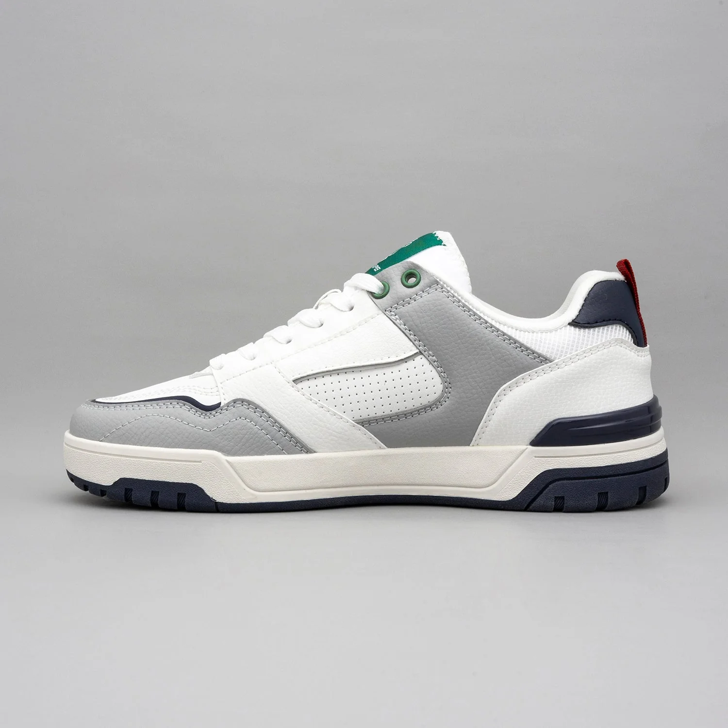 Grey White Lifestyle Sneakers for Men - Image 3