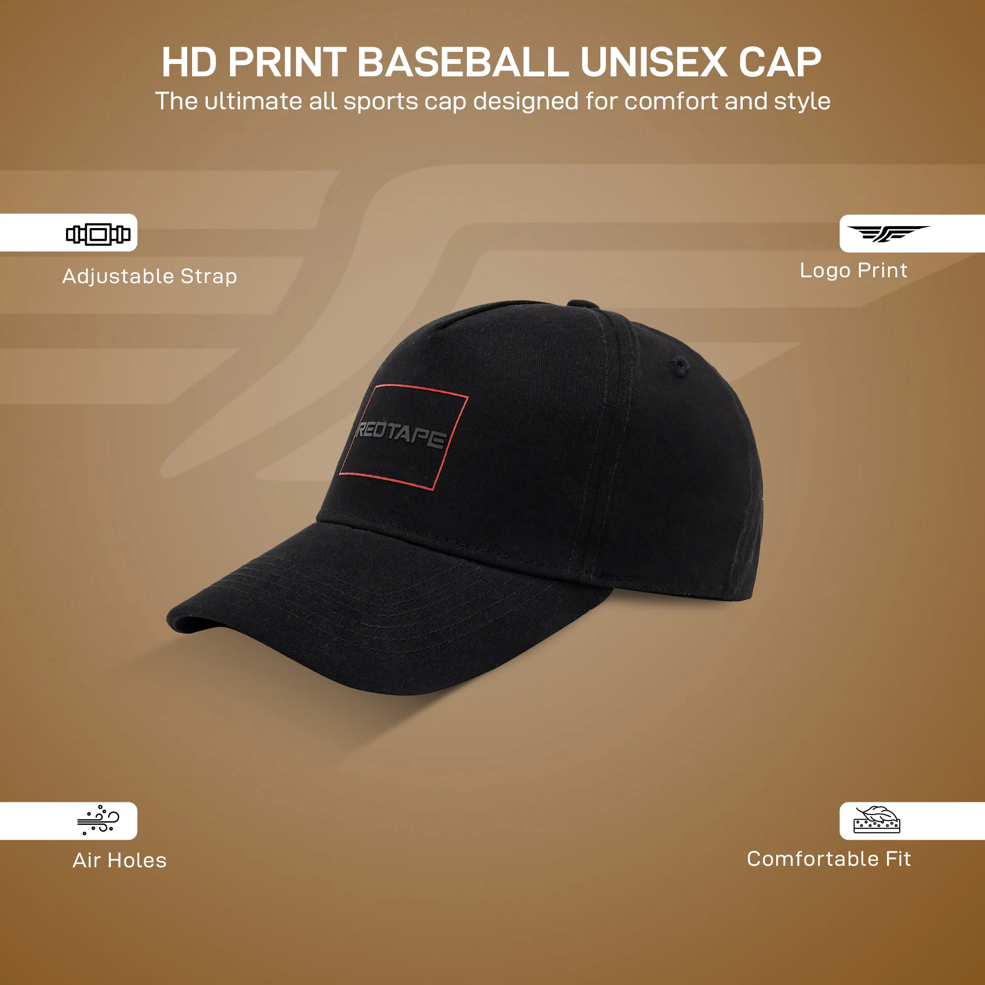 HD Print Baseball Unisex Cap for Men & Women| Adjustable Strap | Sports Cap - Image 2