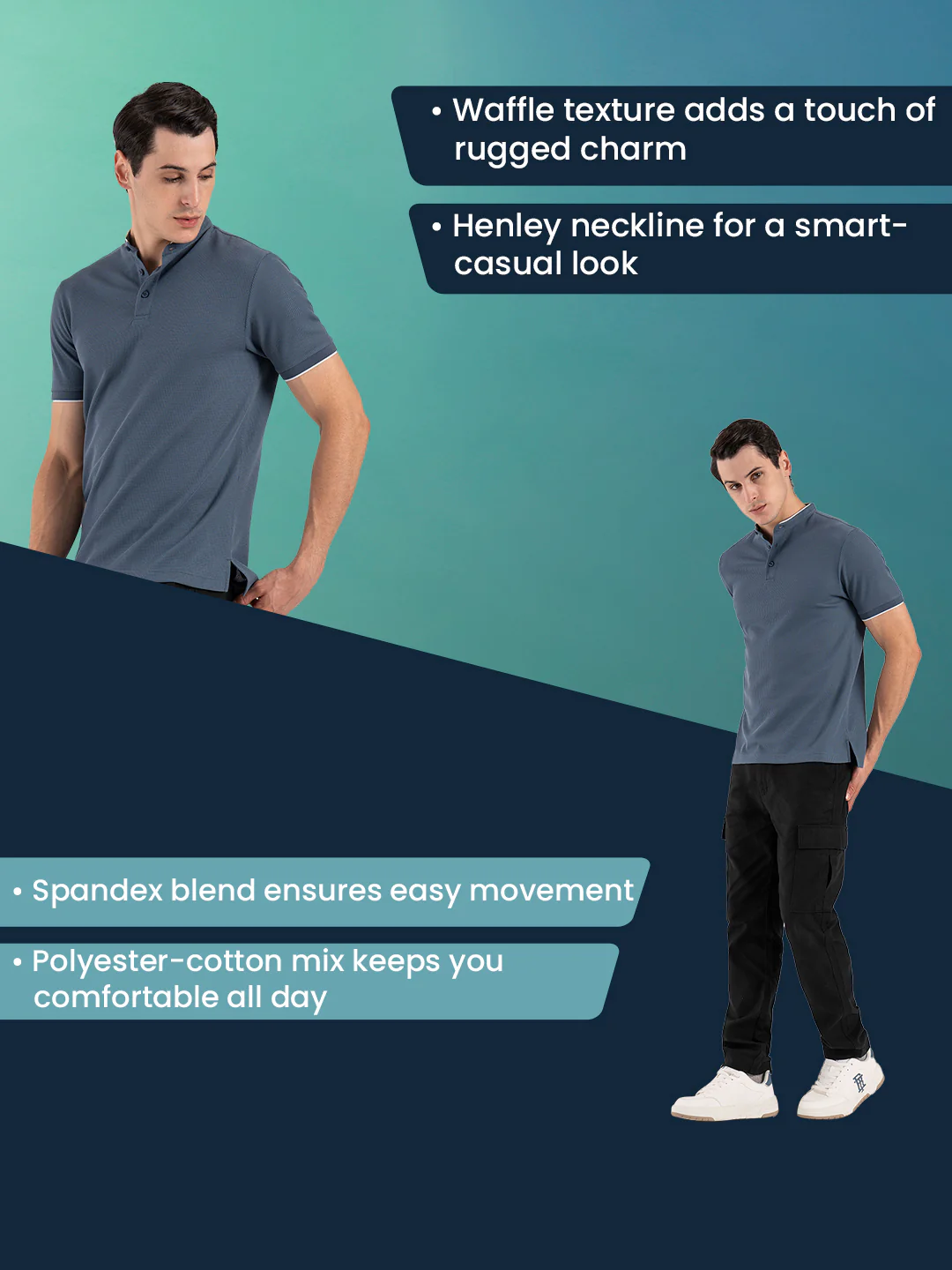 Henley T-Shirt for Men - Image 2