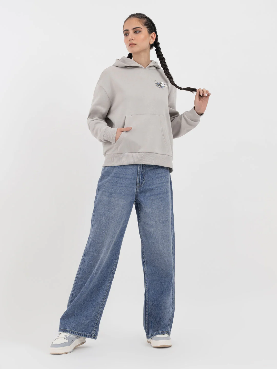 Ice Grey Hoodie for Women - Image 5
