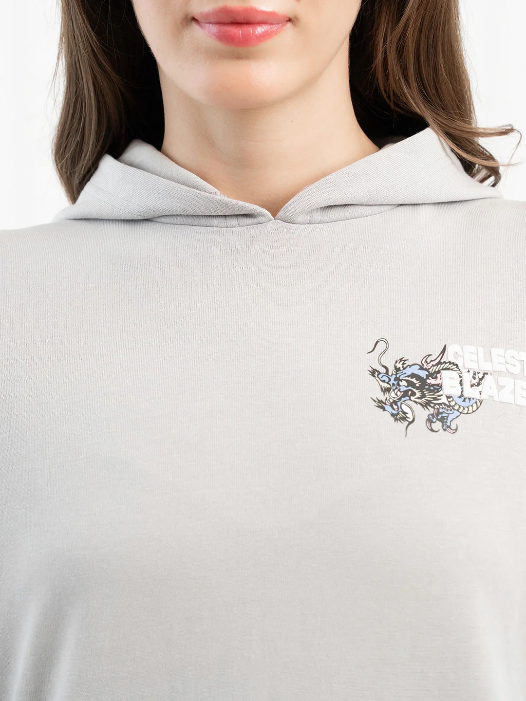 Ice Grey Hoodie for Women - Image 5