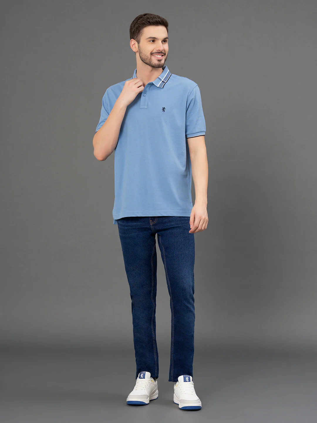 Jacquard Collar Polo T-Shirt for Men - Image 5