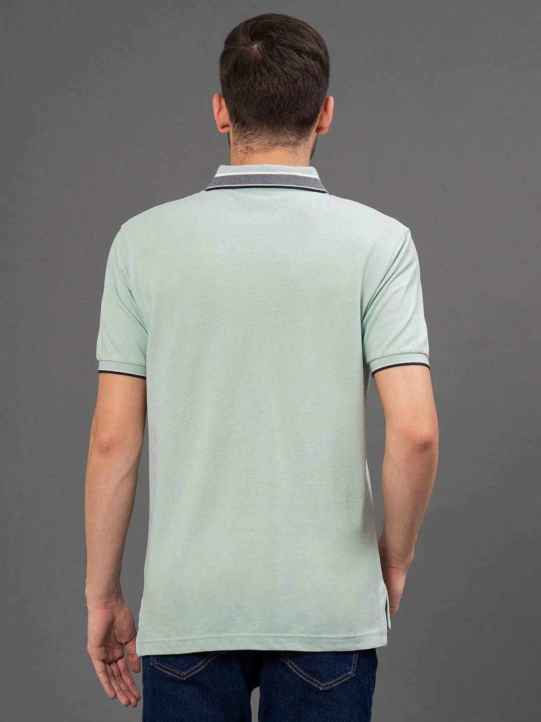 Jacquard Collar Polo T-Shirt for Men - Image 3