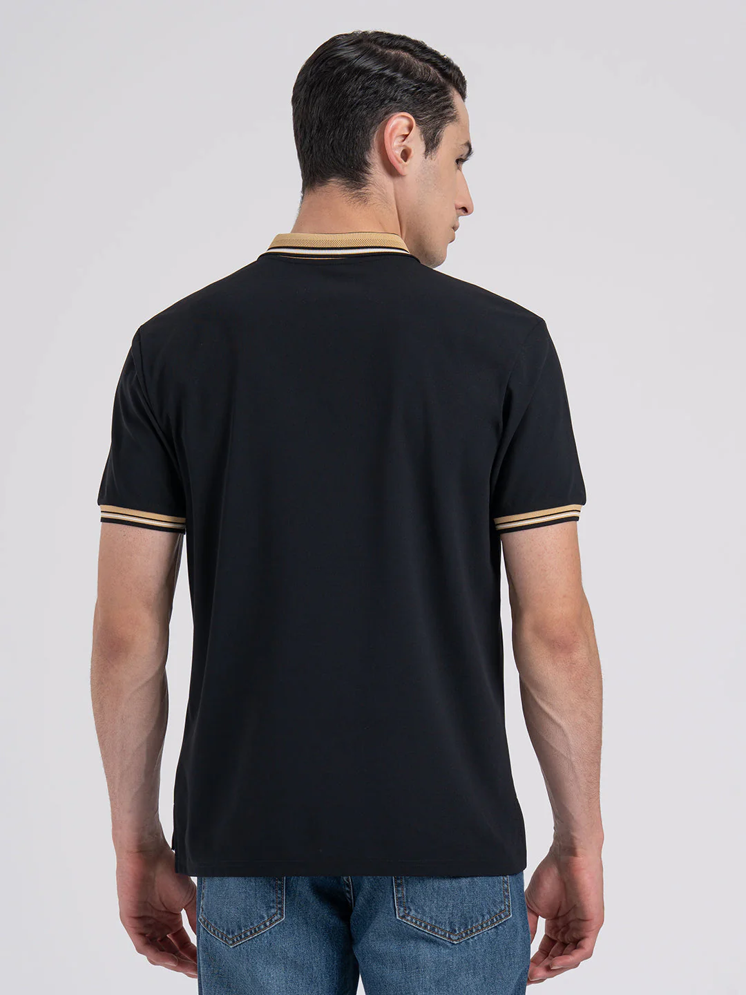 Jacquard Collar Polo T-Shirt for Men - Image 5