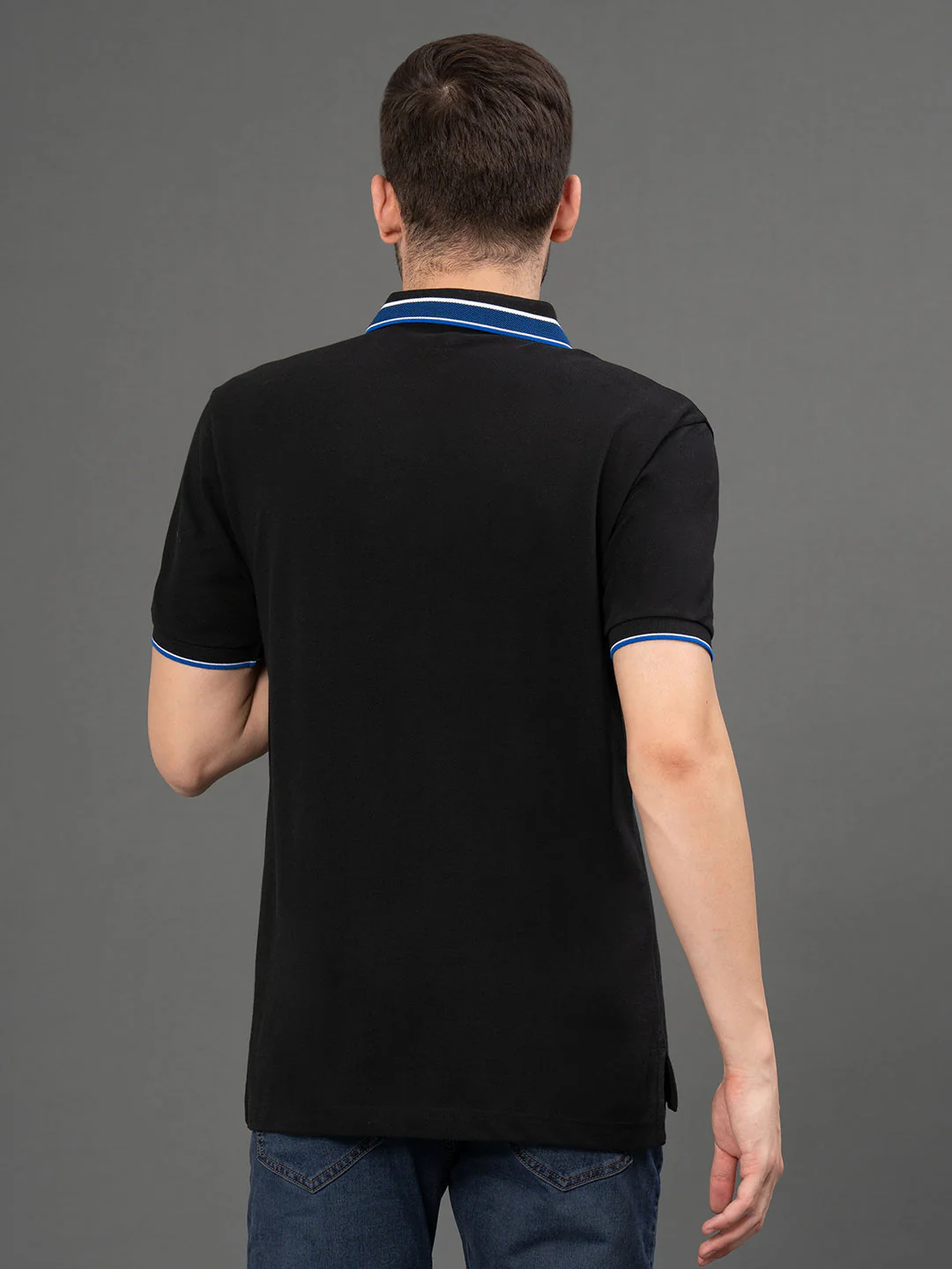 Jacquard Collar Polo T-Shirt for Men - Image 3