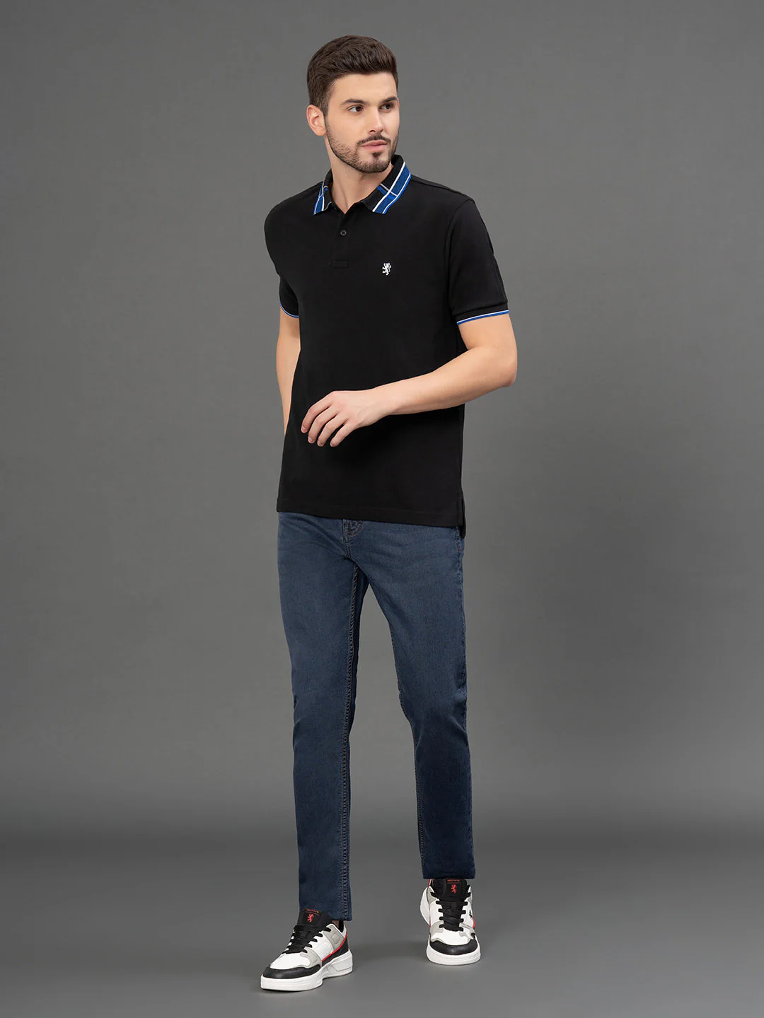 Jacquard Collar Polo T-Shirt for Men - Image 5