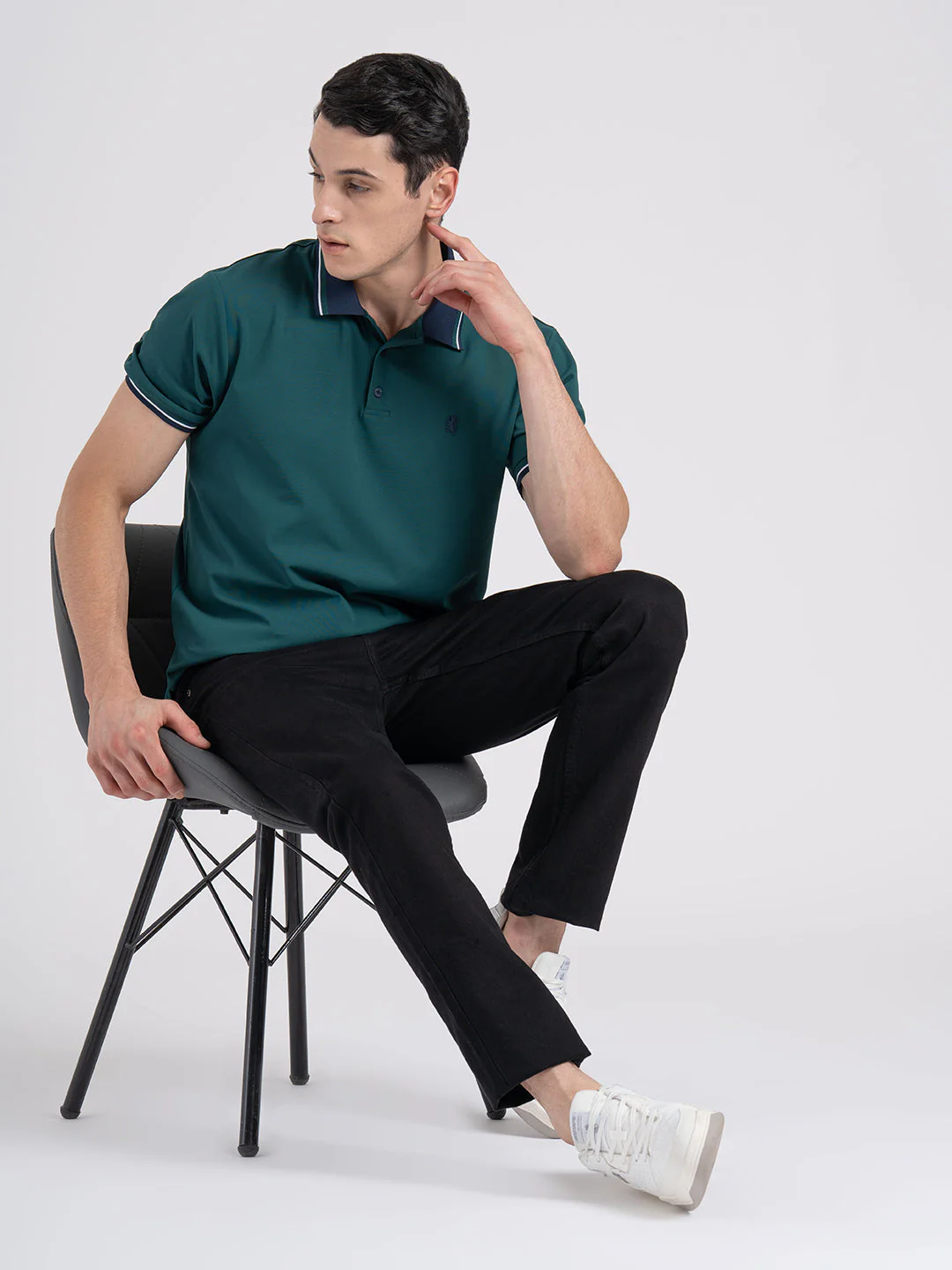Jacquard Collar Polo T-shirt for Men | Premium Comfort | Sharp Look - Image 5