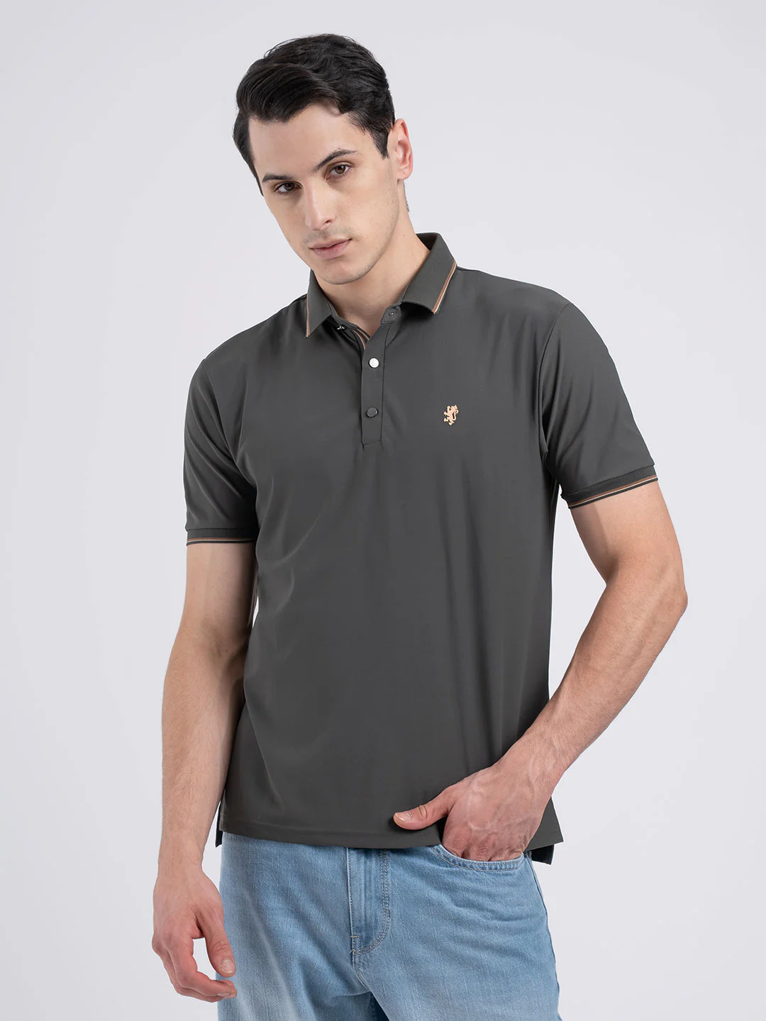 Jacquard Collar Polo T-shirt for Men | Premium Comfort | Sharp Look - Image 6