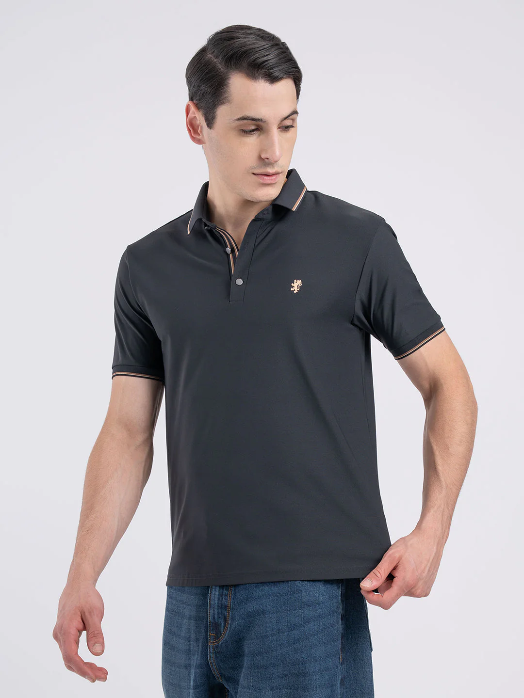 Jacquard Collar Polo T-shirt for Men | Premium Comfort | Sharp Look - Image 2