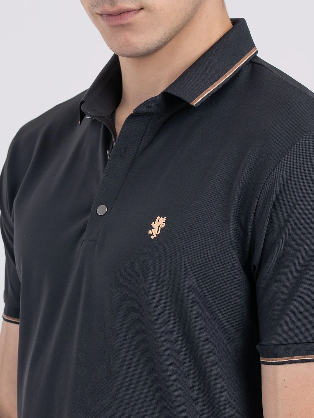 Jacquard Collar Polo T-shirt for Men | Premium Comfort | Sharp Look - Image 4