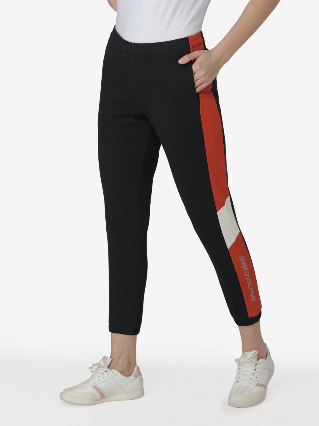 Joggers for Women in Black | Cotton Athleisure Jogger Pants - Image 2