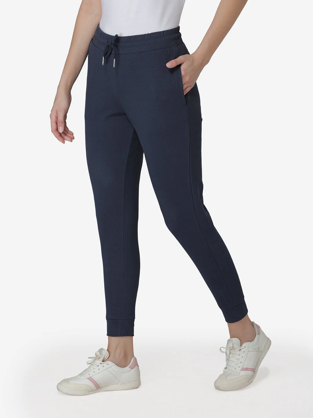 Joggers for Women in Navy | Cotton Athleisure Jogger Pants - Image 2