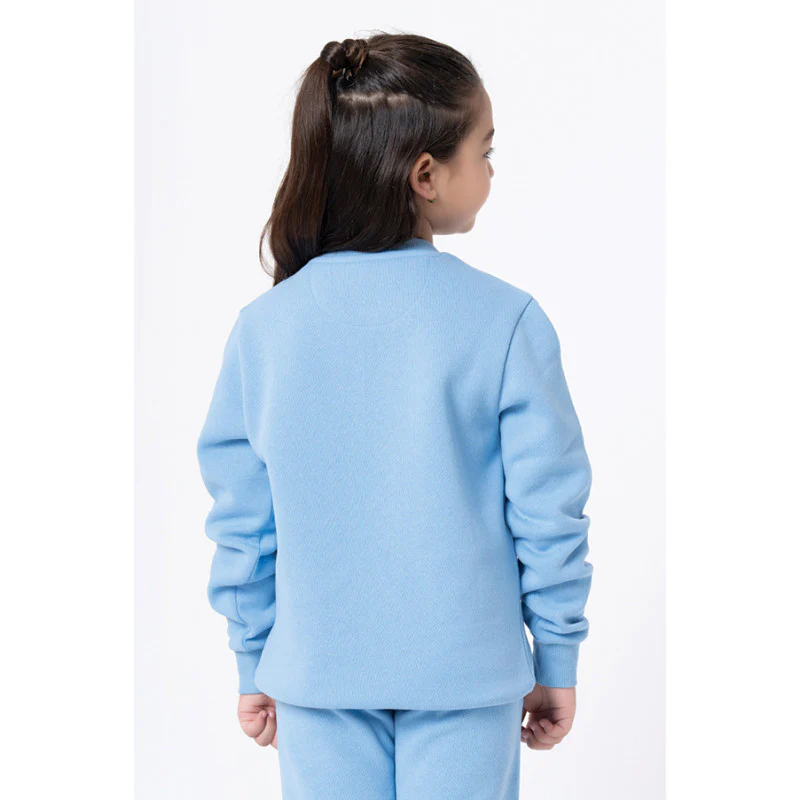 Kids Unisex Slate Blue Embroidered Sweatshirt - Image 7