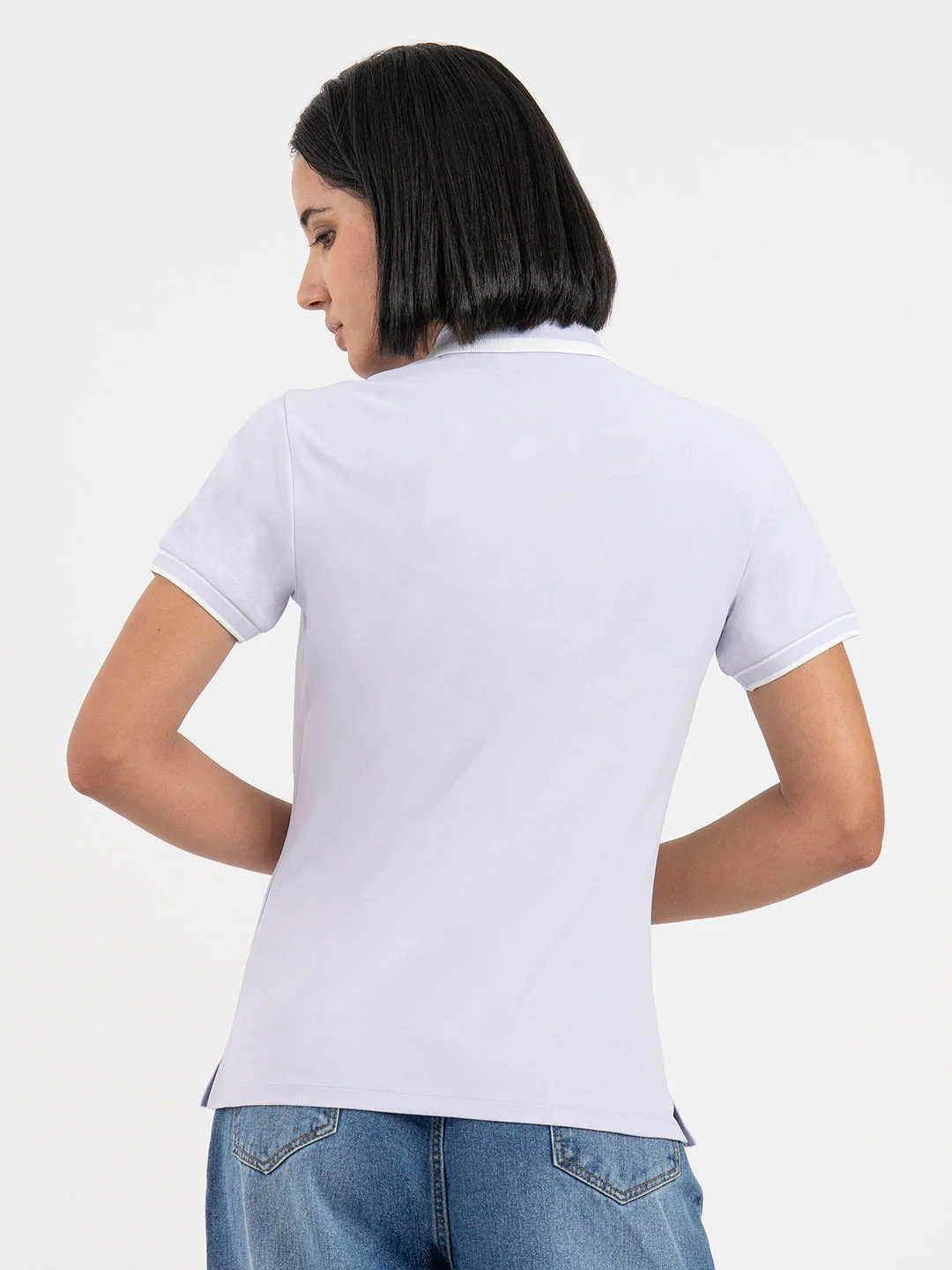 Lavender Polo T-Shirt for Women - Image 3