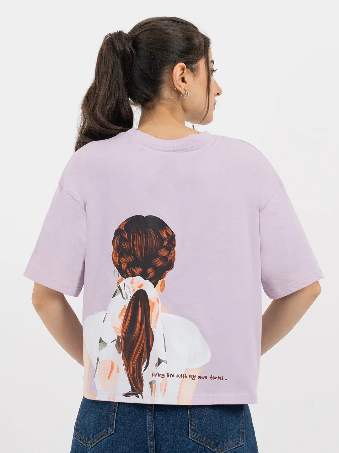 Lavender T-Shirt for Women - Image 3