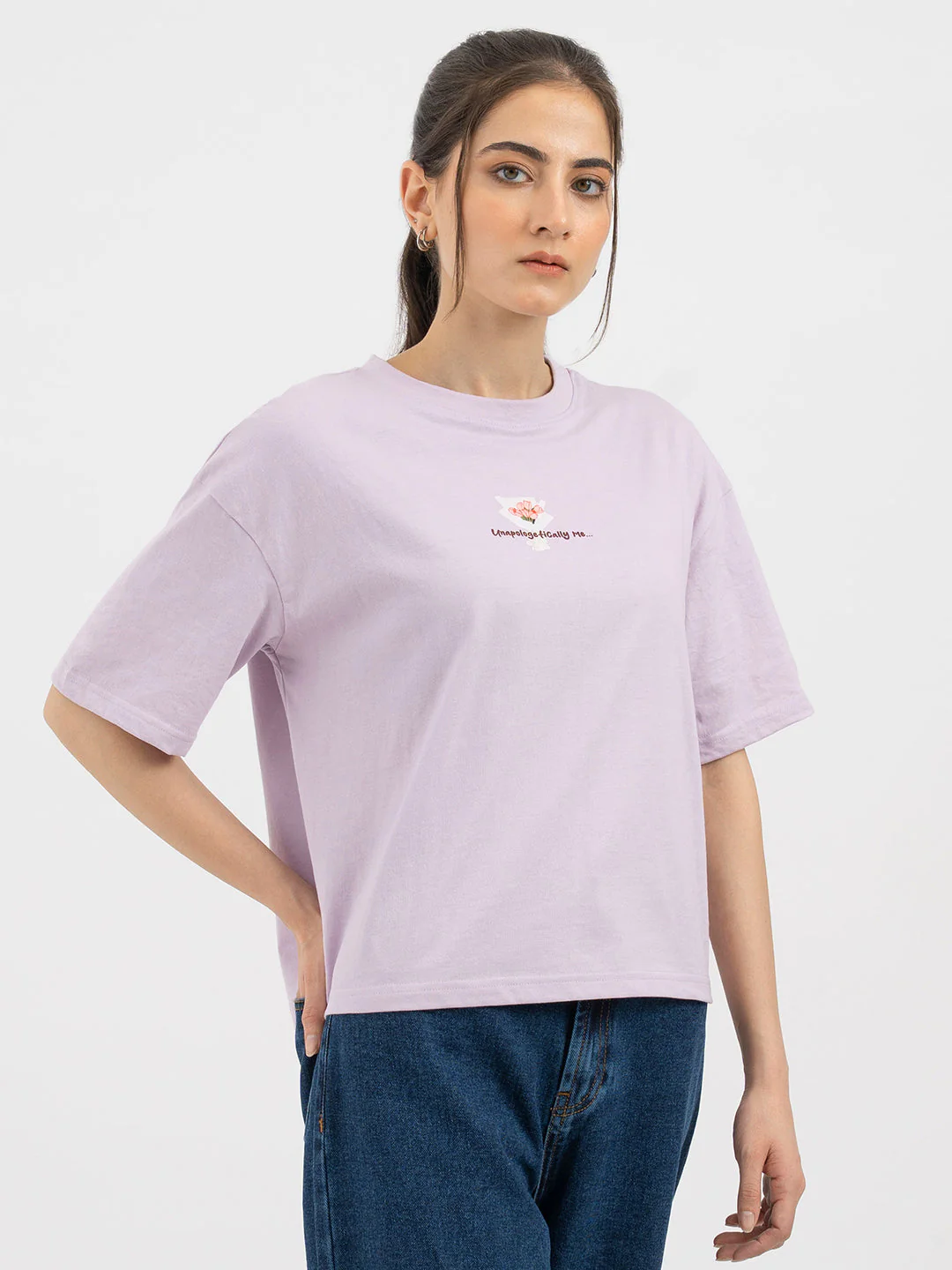 Lavender T-Shirt for Women - Image 6