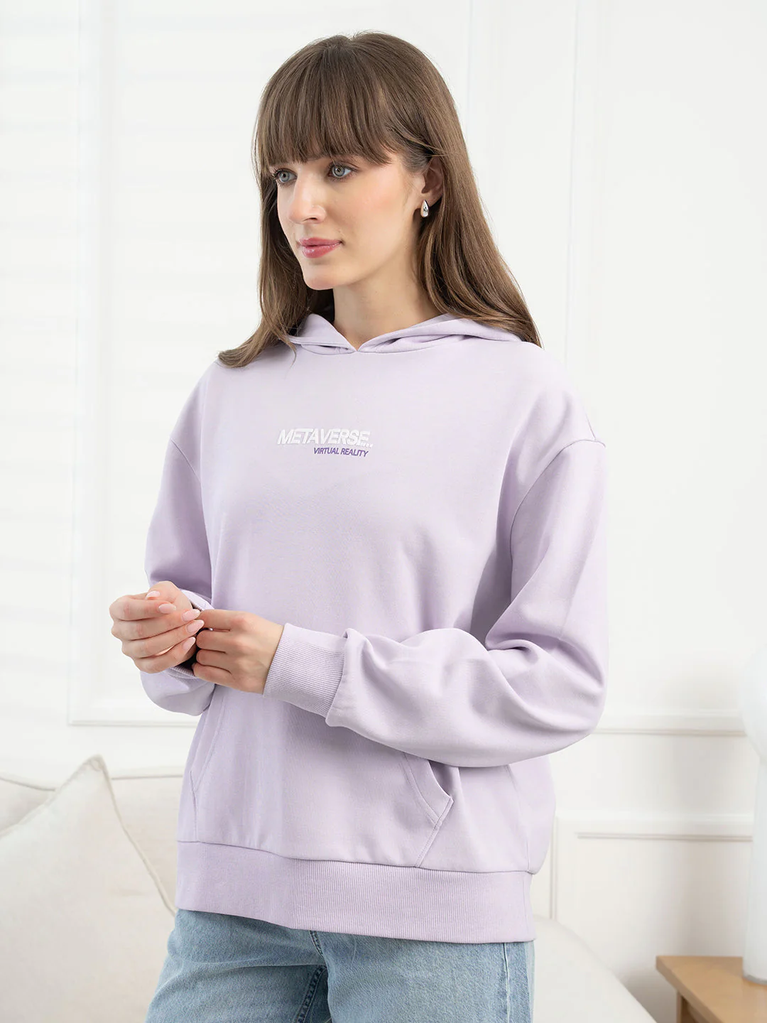 Lavender Hoodie for Women - Image 2