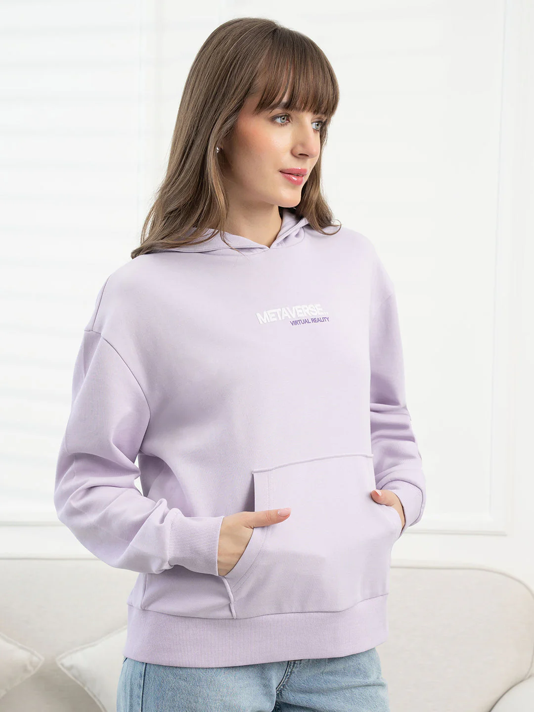 Lavender Hoodie for Women - Image 3