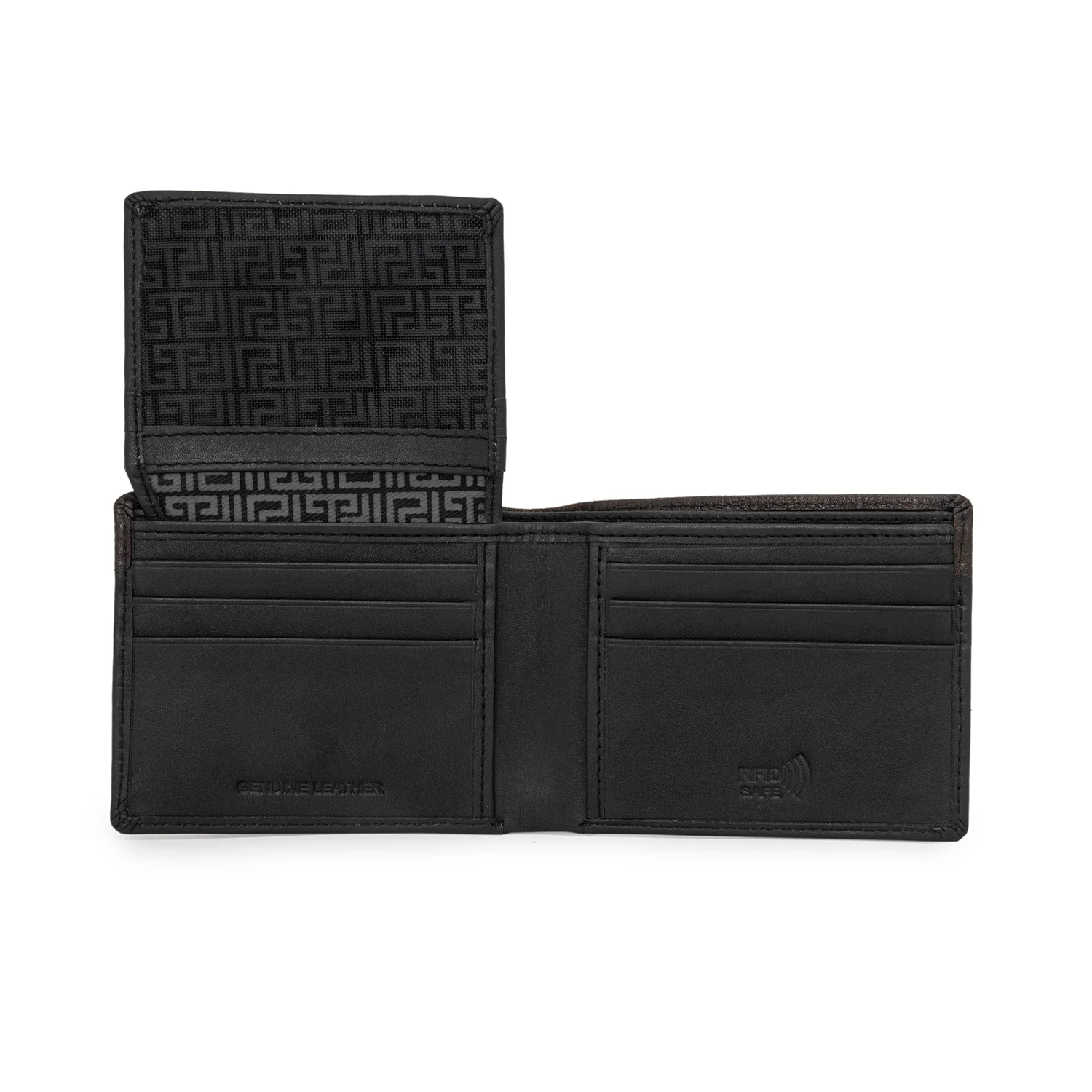 Leather RFID Wallet | Stylish And Secure | 9 Card Slots, 2 Currency Compartments, 2 Secret Pockets | Eagle Embossing with RFID - Genuine Leather - Image 4