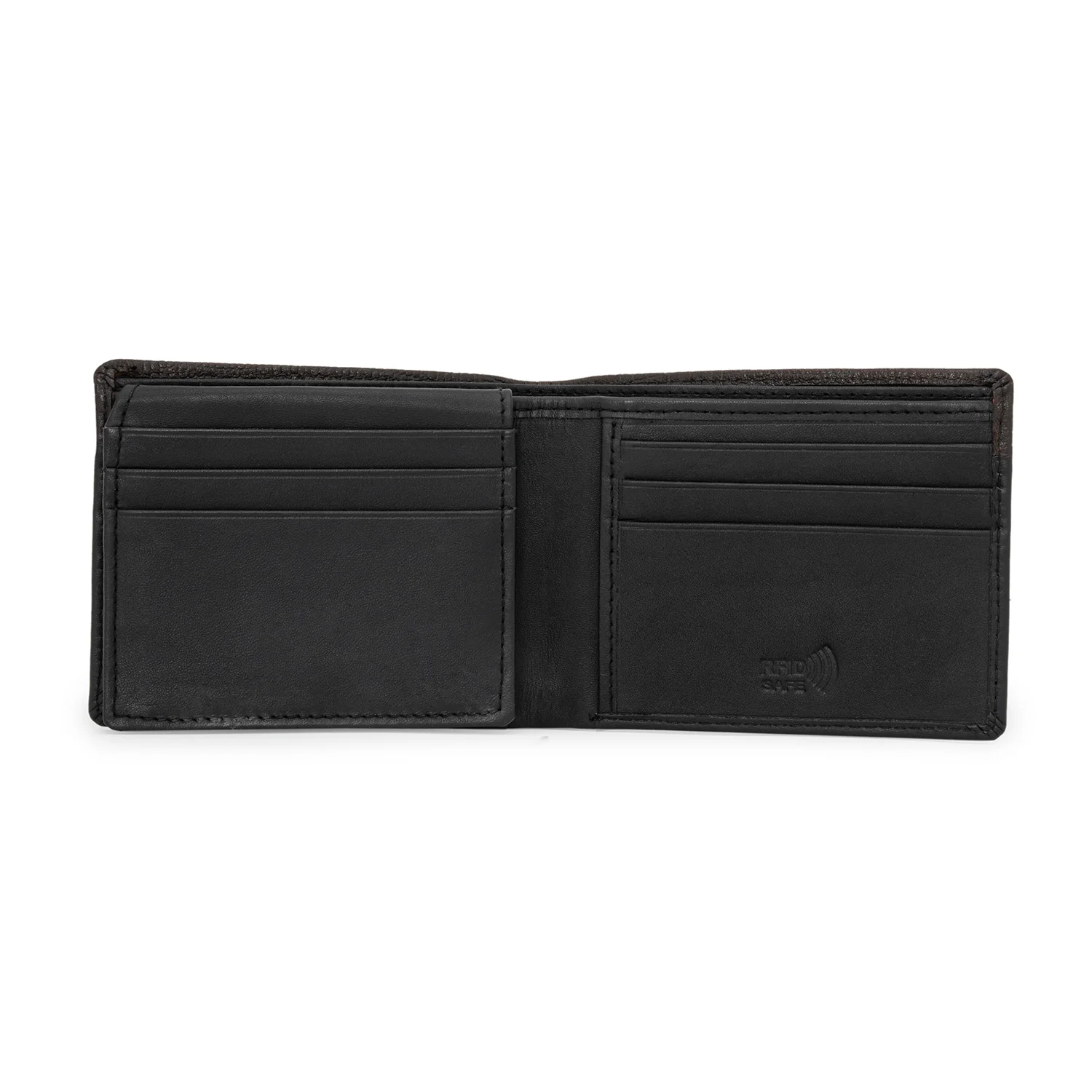 Leather RFID Wallet | Stylish And Secure | 9 Card Slots, 2 Currency Compartments, 2 Secret Pockets | Eagle Embossing with RFID - Genuine Leather - Image 5