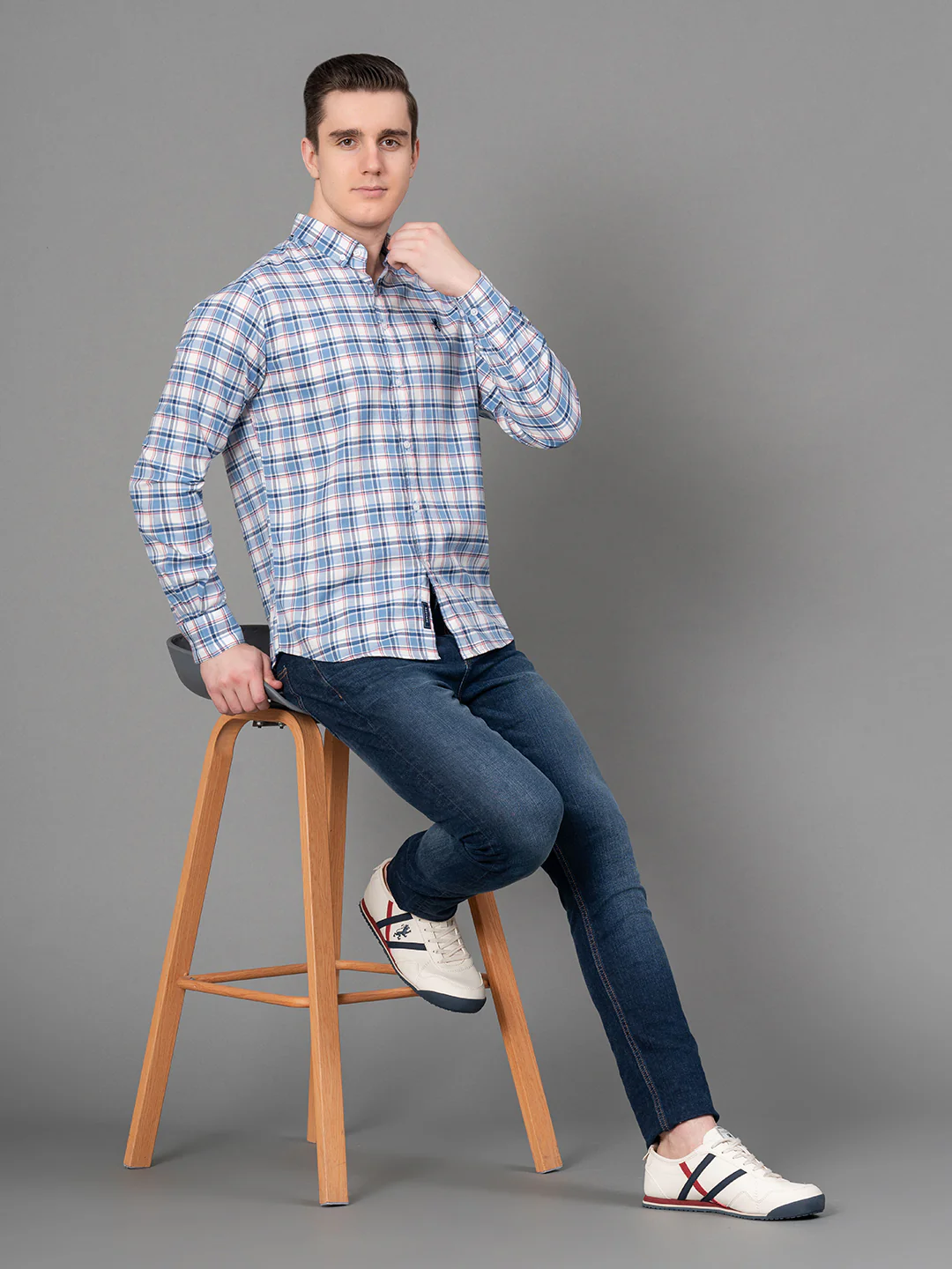 Casual Checked Regular Fit Shirt For Men - Image 5
