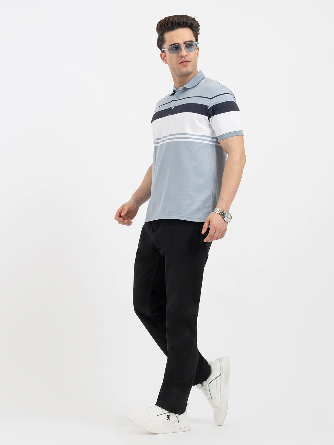 Red Tape Light Blue Polo T-Shirt for Men - Image 5