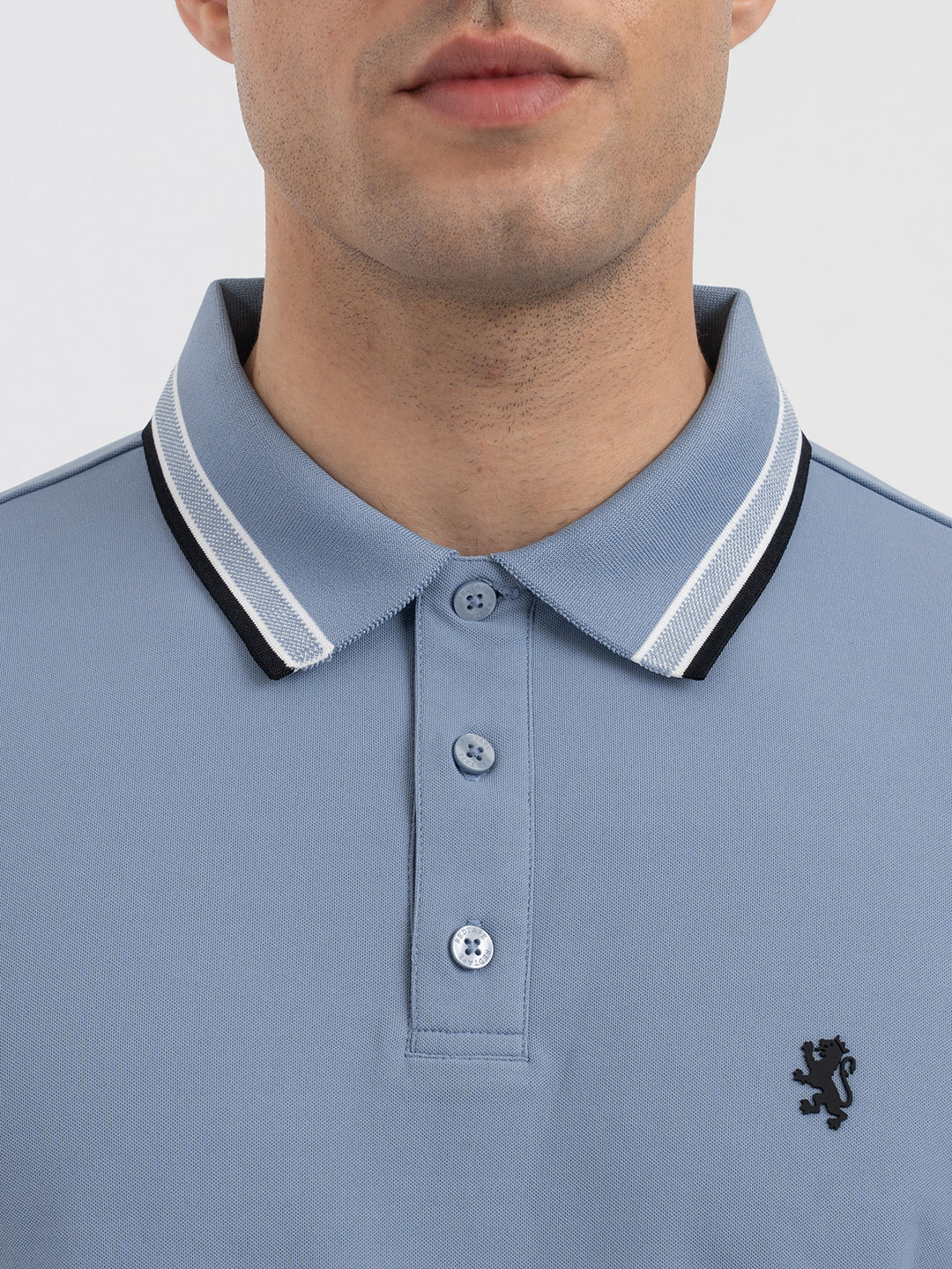 Red Tape Light Blue Polo T-Shirt for Men - Image 4