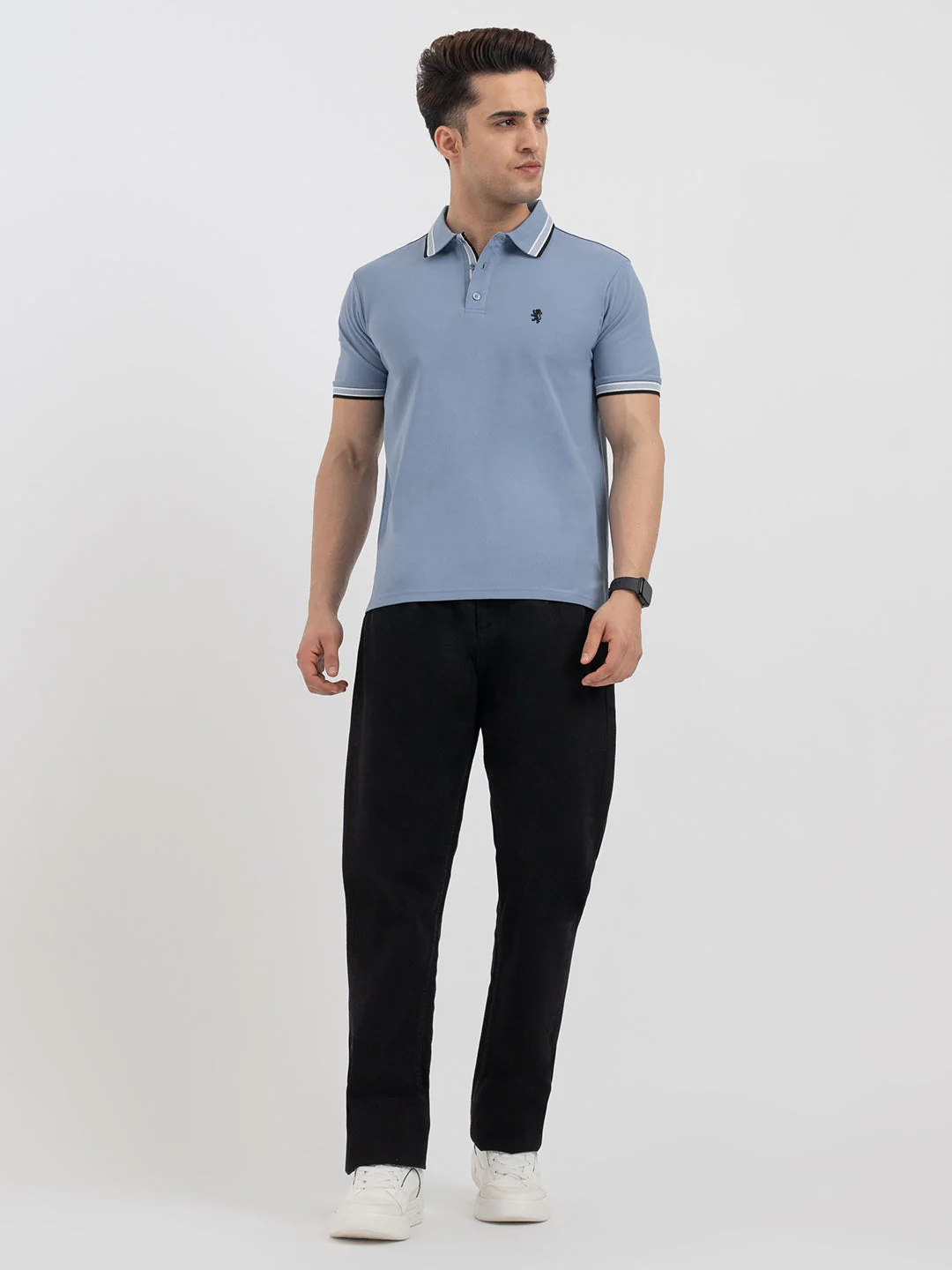 Red Tape Light Blue Polo T-Shirt for Men - Image 5