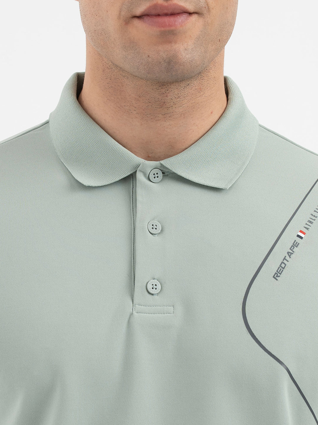 Red Tape Light Green Polo T-Shirt for Men - Image 4