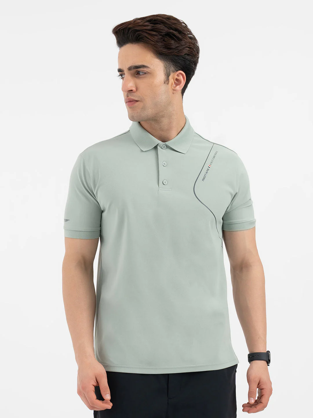 Red Tape Light Green Polo T-Shirt for Men - Image 7