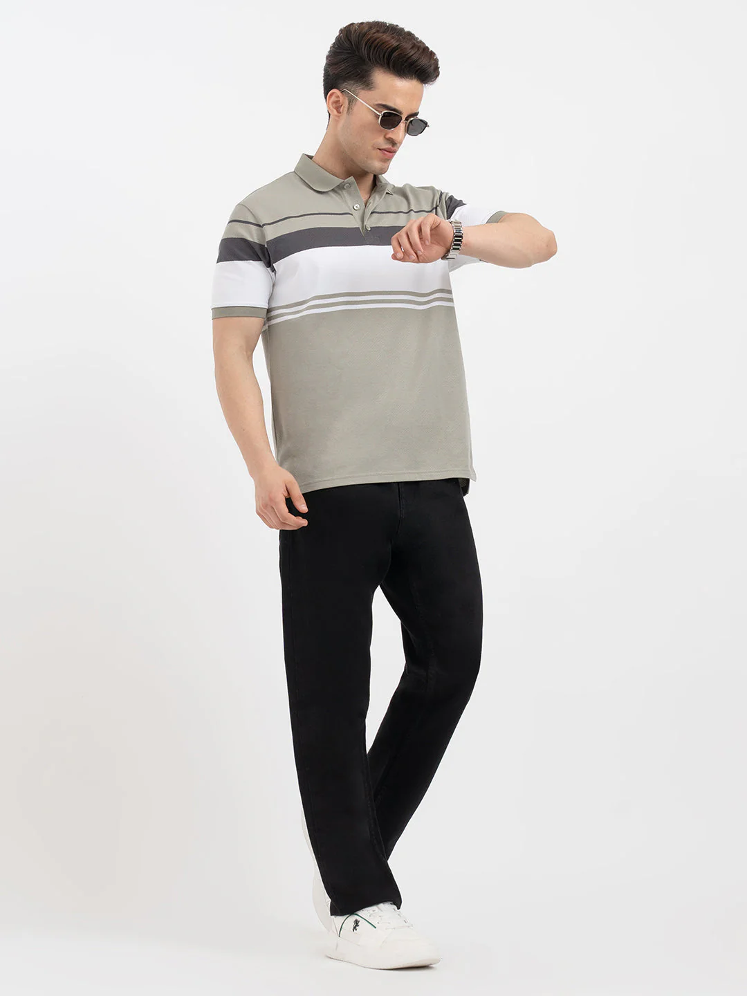 Red Tape Light Green Polo T-Shirt for Men - Image 5