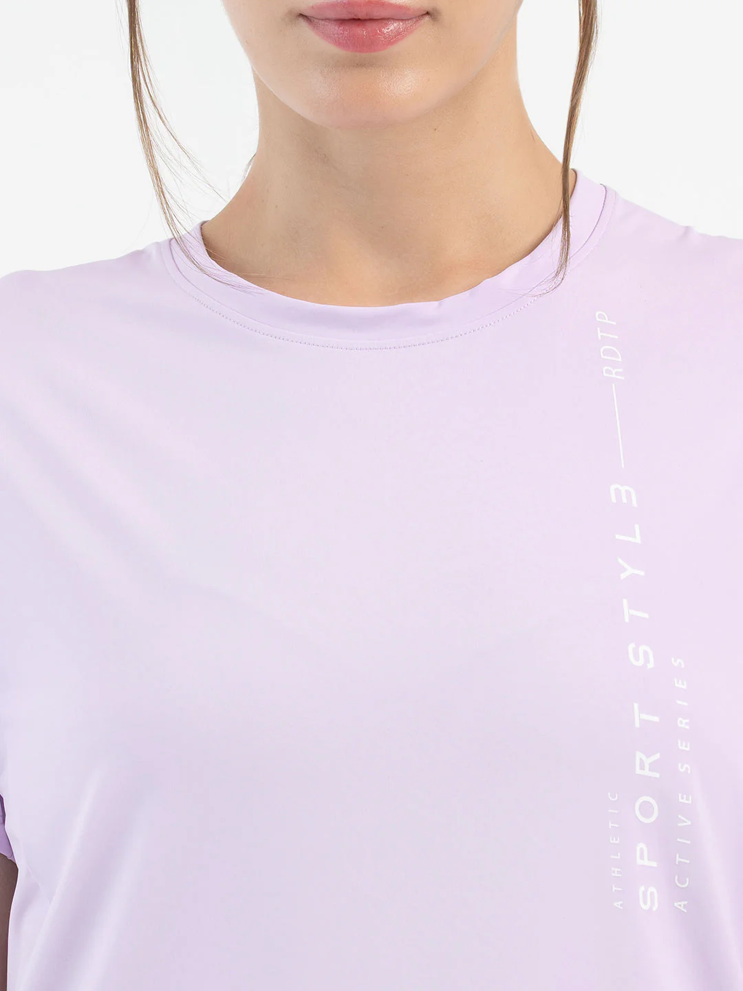 Light Purple Activewear T-Shirt for Women - Image 5